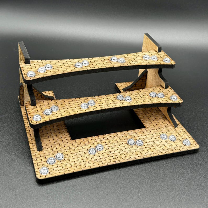 Wooden 12 Minifigure Display Stand Designed for Lego® Dungeons ...