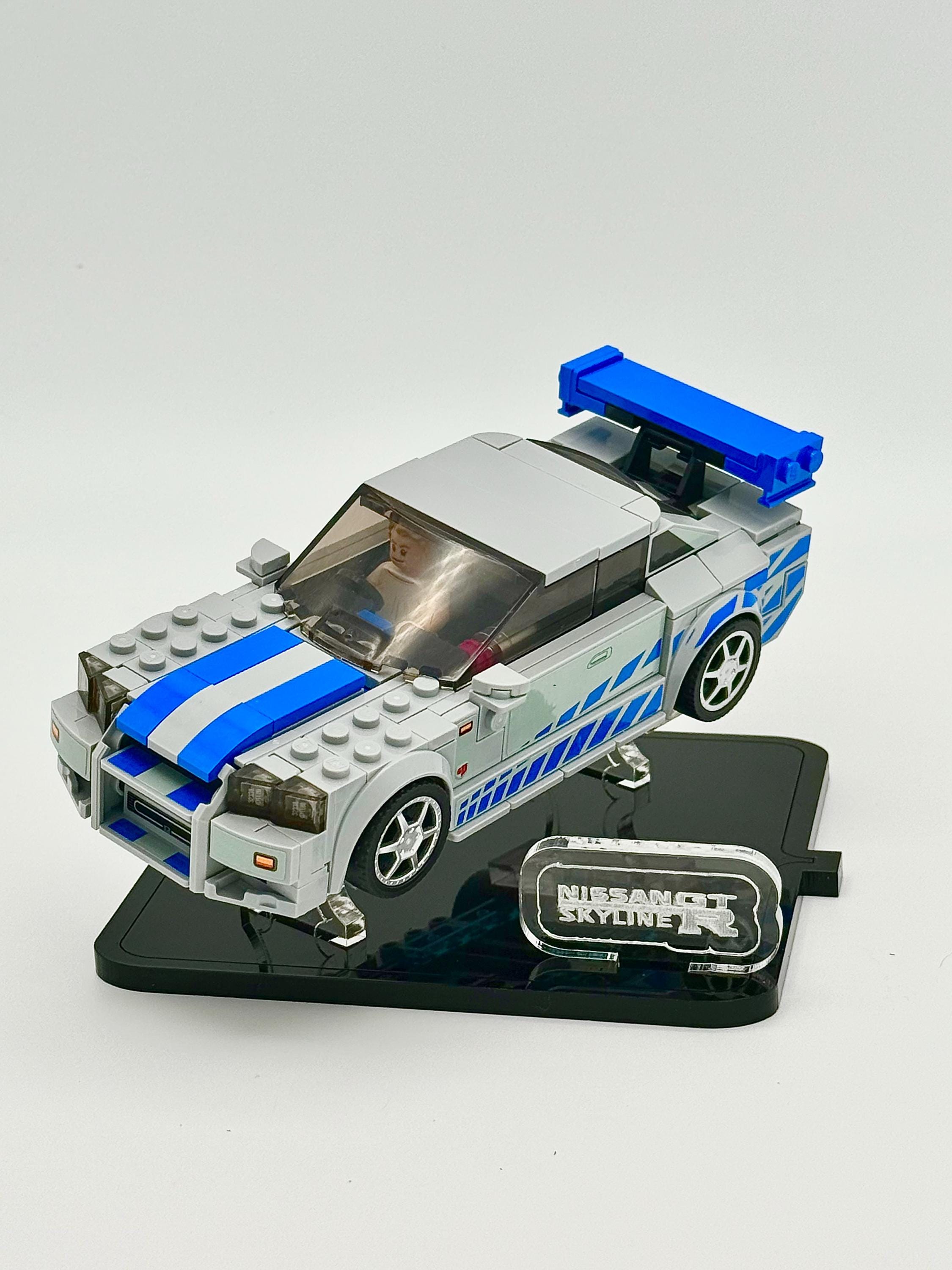 Display Stand for LEGO® 2 Fast 2 Furious Nissan Skyline GT-R (R34