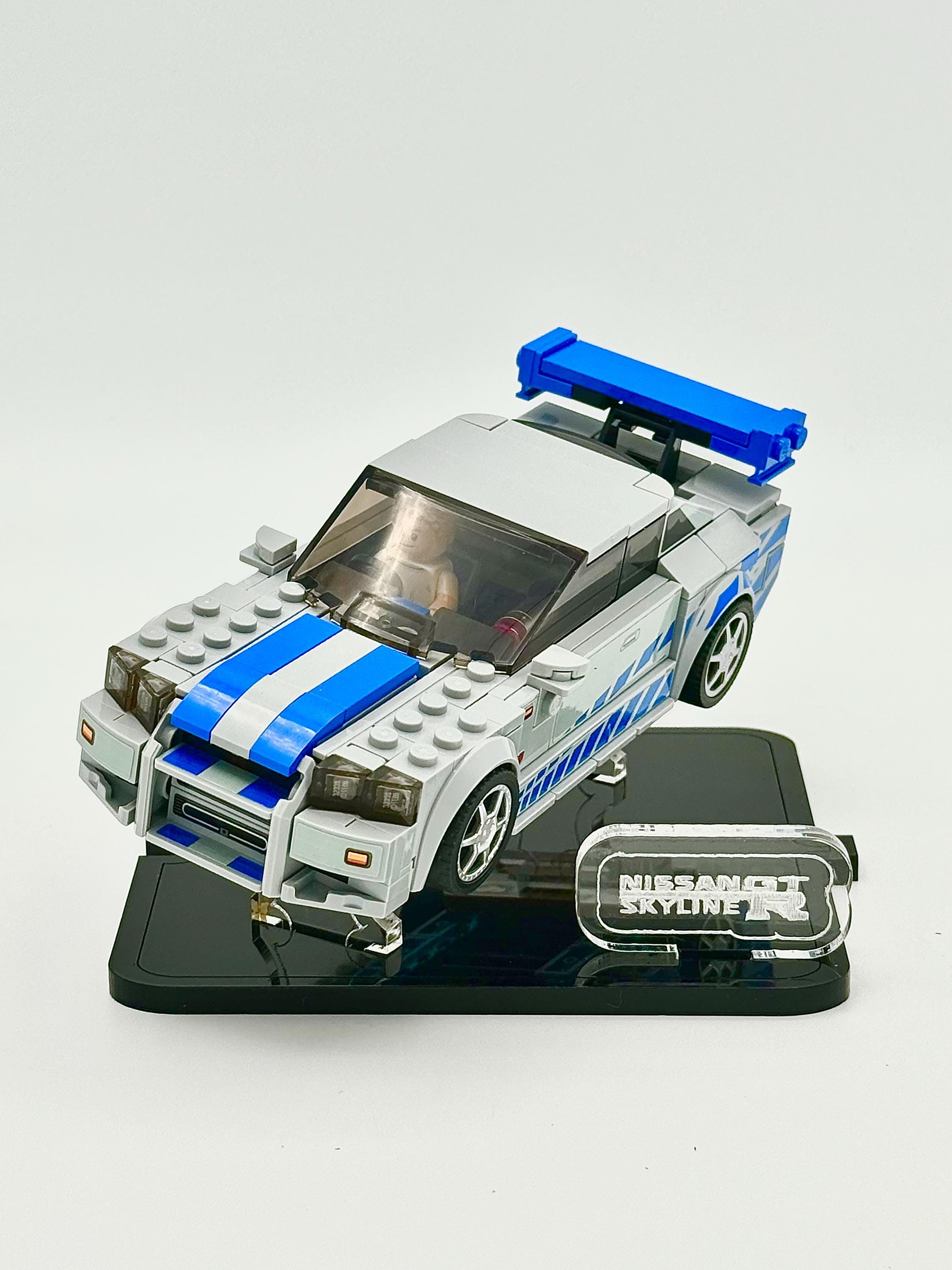 Display Stand for LEGO® 2 Fast 2 Furious Nissan Skyline GT-R (R34