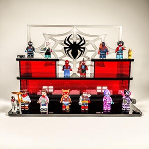 Minifiguren Display Ständer designed für LEGO® 71050 Spider-Man: Across the Spider-Verse Sammelfigur Minifiguren Serie