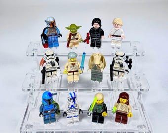 Stojak na 12 minifigurek z przezroczystego akrylu do minifigurek Lego®