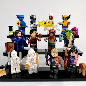 12 Minifigure Display Stand in Black Acrylic for Lego® Minifigures