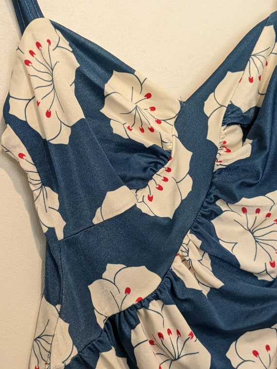 Vintage 1960s MOD Flower Print Swimsuit Robby Len… - image 2