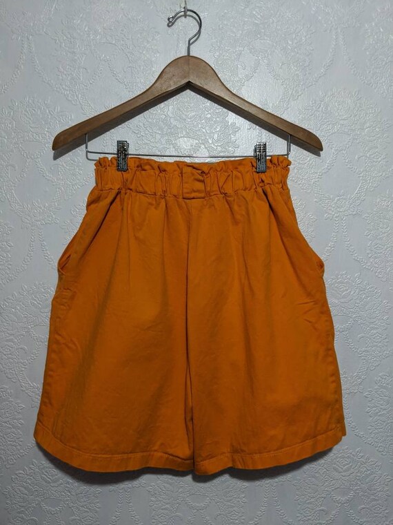 Orange Cotton True Vintage 80s 90s Shorts High Wa… - image 1