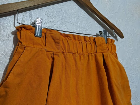 Orange Cotton True Vintage 80s 90s Shorts High Wa… - image 2