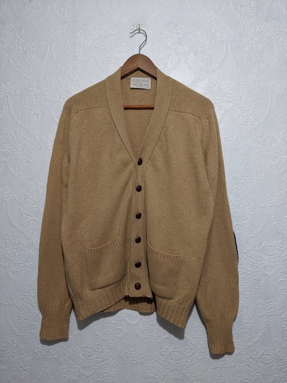 Vintage Mens 60s Lord Jeff Button Front Cardigan S