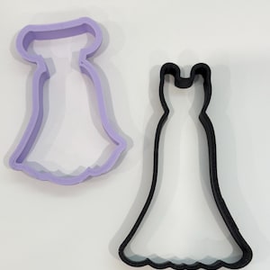 Princess Wedding Dress cookie cutters. Ballgown or wedding dress cutters.