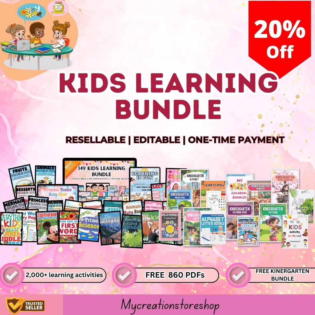 Kids Learning & Classroom Activities Bundle,teachers Parents Worksheets ...