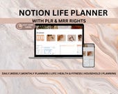 The ultimate Notion planner,Notion Template ,Notion planner ,aesthetic Notion,life planner Notion ,PLR & MRR Notion Template