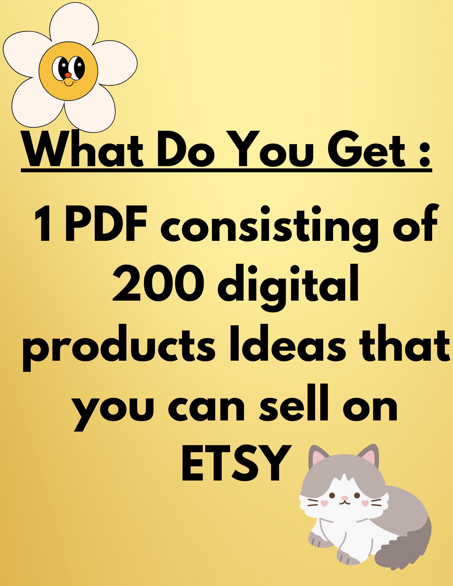 2025- 2026 Etsy Digital Product Ideas 200 Digital Product to Sell on ...