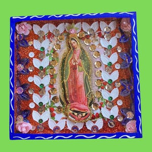 Virgen de Guadalupe Nicho: Mexican Folk Art Diorama Shadowbox