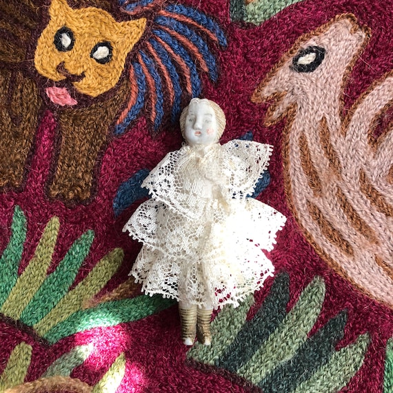 Antique Frozen Charlotte Doll With Lace Clothes - Etsy 