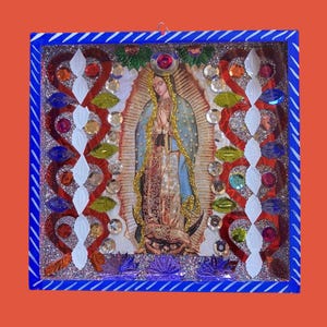 Virgen de Guadalupe Our Lady of Guadalupe Nicho Diorama Altar Shadowbox from Mexico - Style A