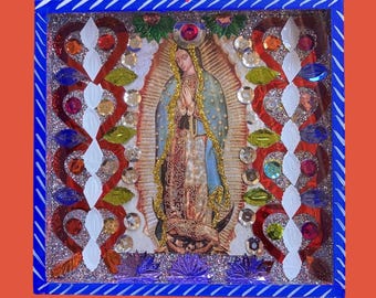 Virgen de Guadalupe Unsere Liebe Frau von Guadalupe Nicho Diorama Altar Schaukasten aus Mexiko - Stil A