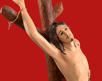 26” San Sebastián Martir / Saint Sebastian Santo Statue from Mexico with Glass Eyes