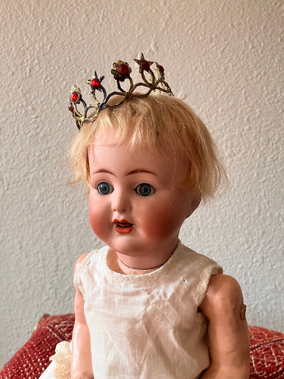 アンティーク ABG 1361 ドイツ製ビスクドール：青い目、開いた口