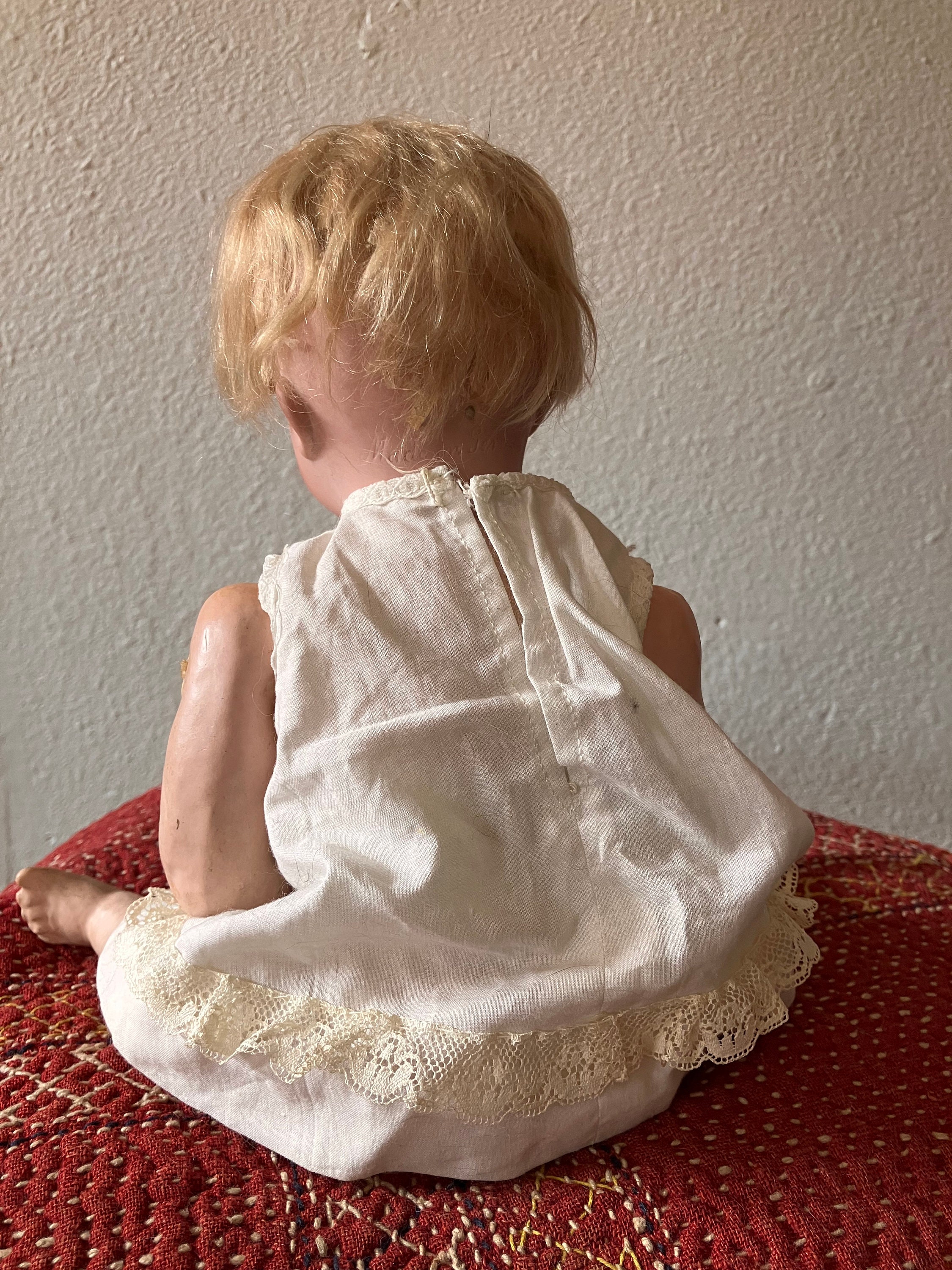 アンティーク ABG 1361 ドイツ製ビスクドール：青い目、開いた口