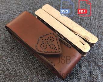 Wzór saszetki Leatherman (PDF i SVG) – Etui z zapięciem zatrzaskowym