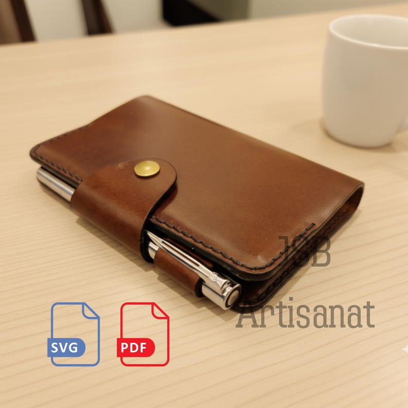 A6 Notebook Cover Pattern, PDF and SVG, With Pen Holder - Etsy