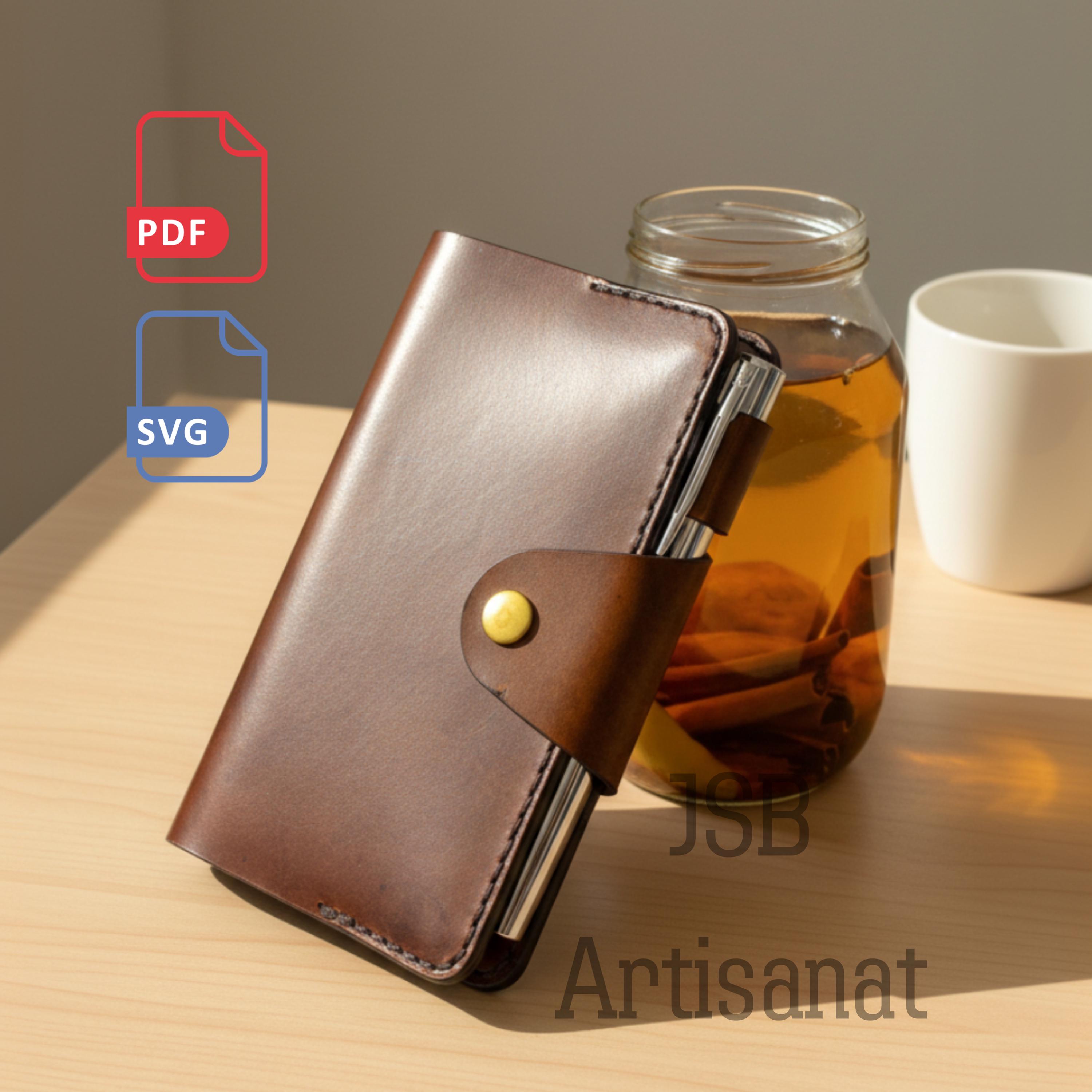 A6 Notebook Cover Pattern, PDF and SVG, With Pen Holder - Etsy