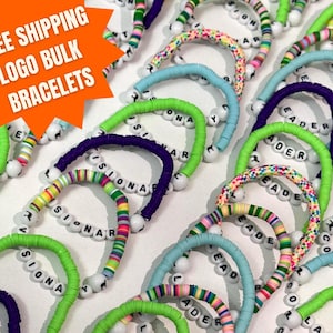 1-25-50-100-200-1000 Individuelles Freundschaftsarmband, Personalisiertes Namensarmband, Perlenarmband, Perlenarmband, Individuelle Wort