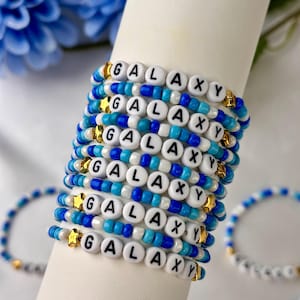 1-25-50-100-200-1000 Individuelles Freundschaftsarmband, Bulk-Armband, Personalisiertes Namensarmband, Perlenarmband, Individuelles