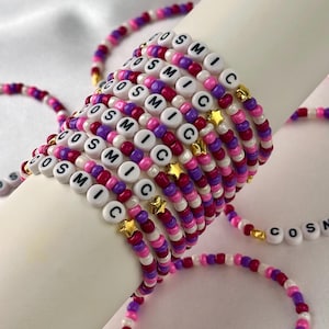 1-25-50-100-200-1000 Individuelles Freundschaftsarmband, Bulk-Armband, Personalisiertes Namensarmband, Perlenarmband, Individuelles