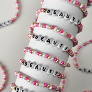 1-25-50-100-200-1000 Individuelles Freundschaftsarmband, Bulk-Armband, Personalisiertes Namensarmband, Perlenarmband, Individuelles
