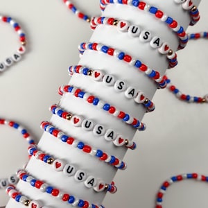 1-25-50-100-200-1000 Individuelles Freundschaftsarmband, Bulk-Armband, Personalisiertes Namensarmband, Perlenarmband, Individuelles