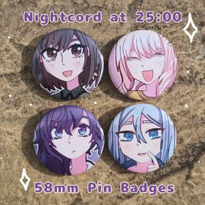 Nightcord at 25:00 Pin Button Badges