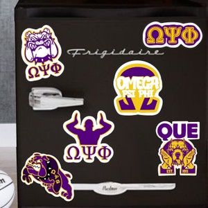 Que Dog Fraternity Stickers: Glossy Vinyl Decals