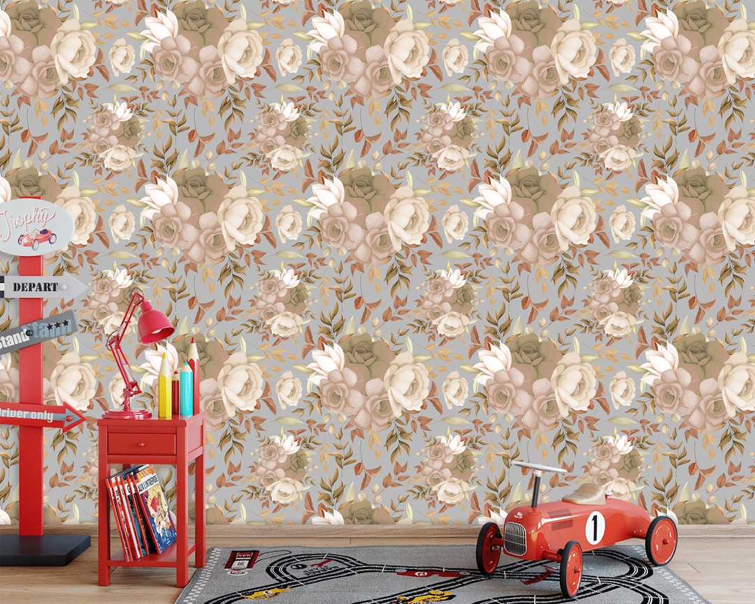 Elegant Vintage Floral Wallpaper High-quality Classic Flower Design for ...