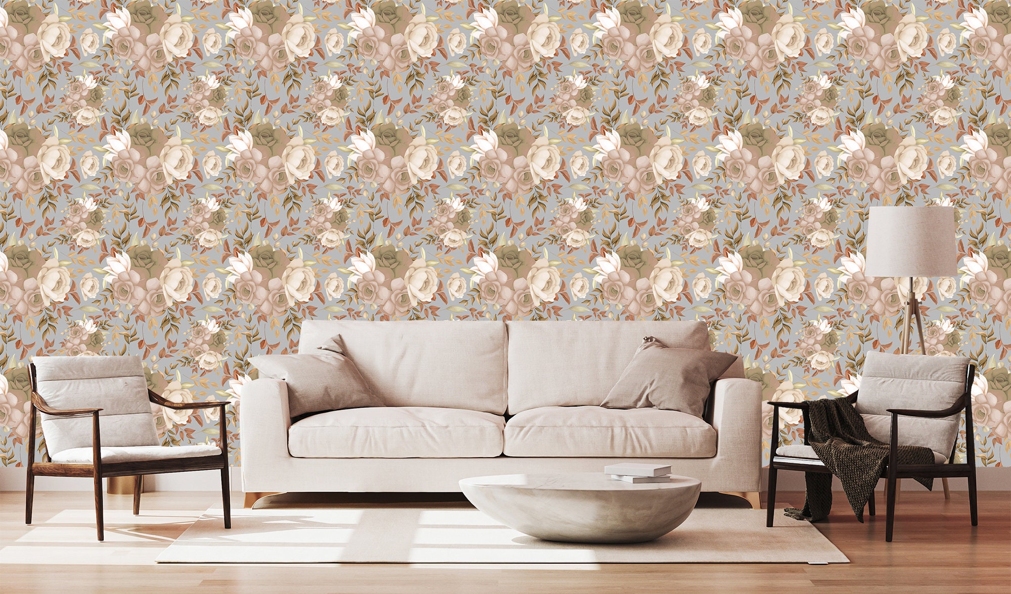 Elegant Vintage Floral Wallpaper High-quality Classic Flower Design for ...