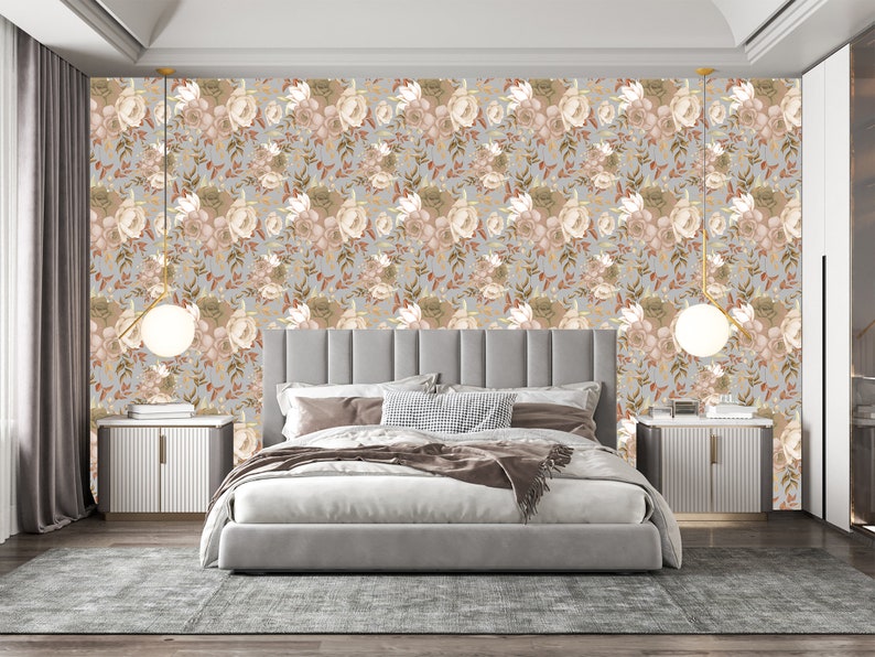 Elegant Vintage Floral Wallpaper High-quality Classic Flower Design for ...
