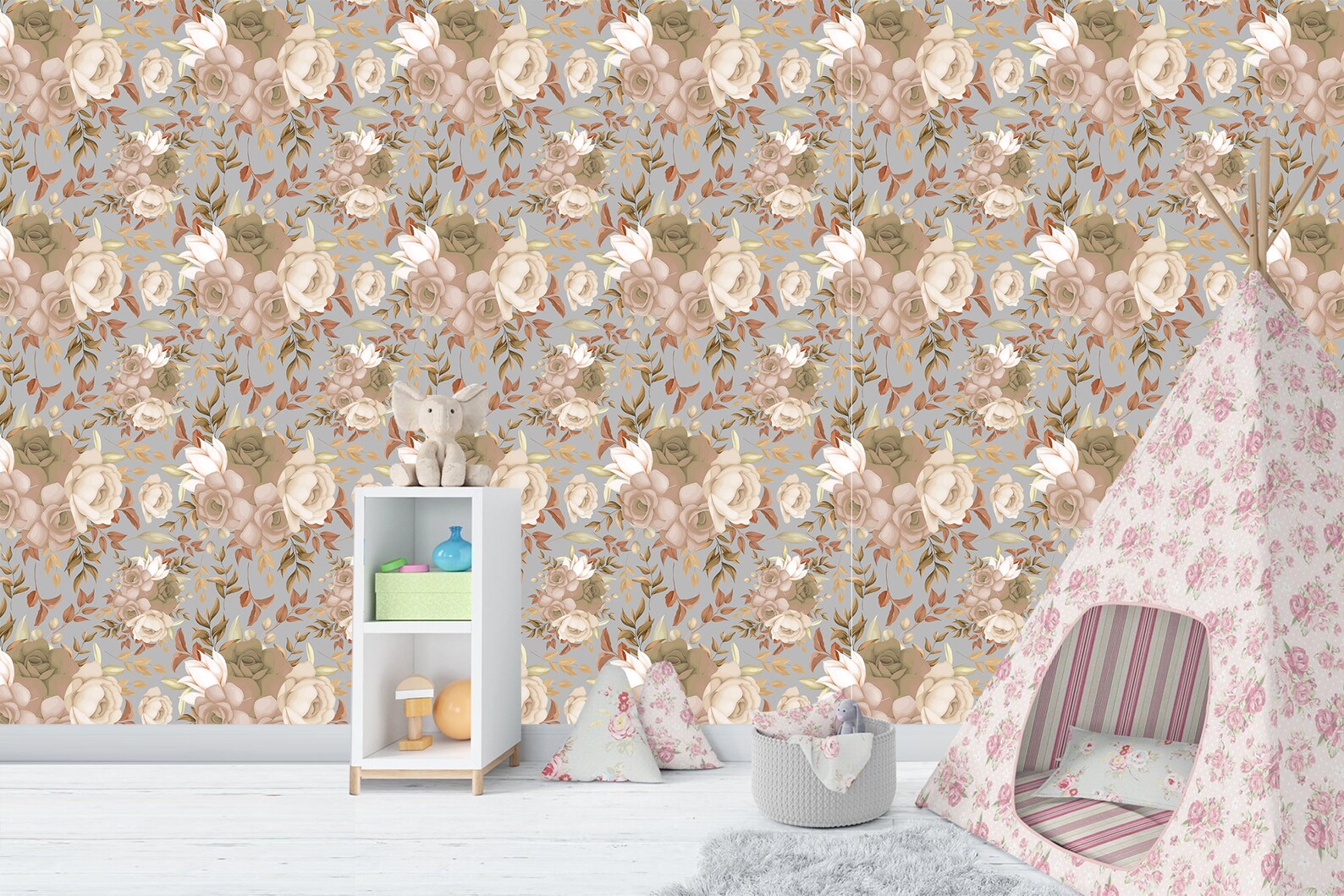 Elegant Vintage Floral Wallpaper High-quality Classic Flower Design for ...