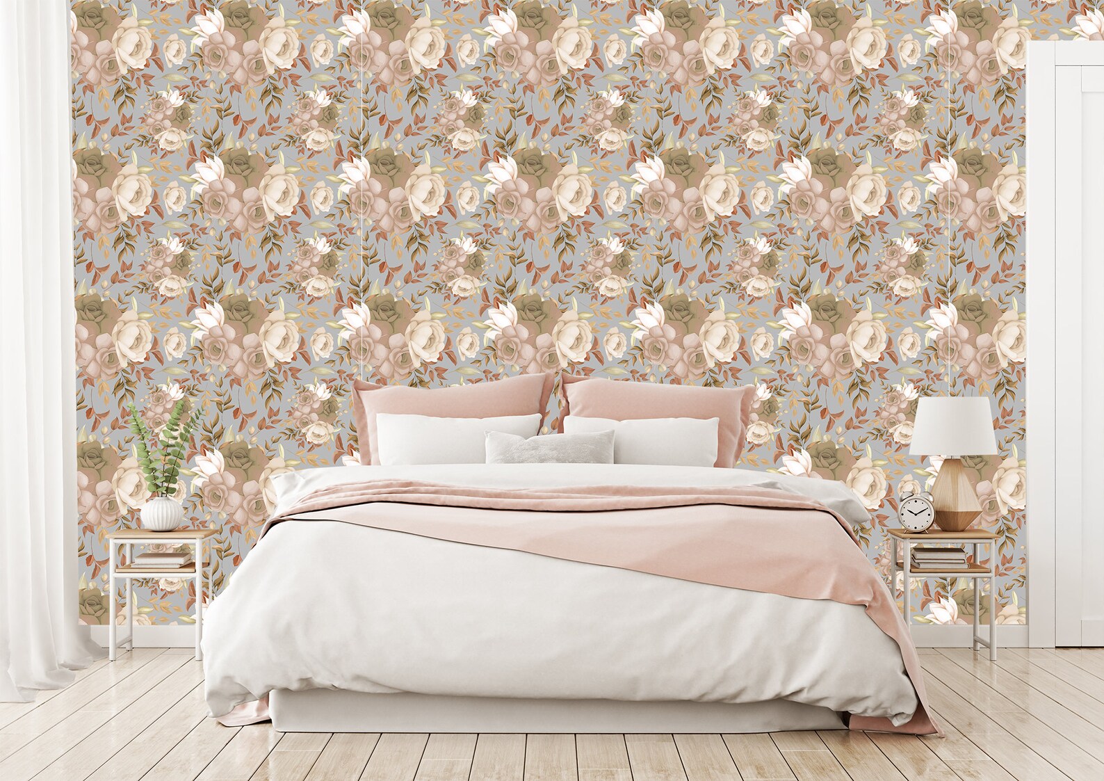 Elegant Vintage Floral Wallpaper High-quality Classic Flower Design for ...