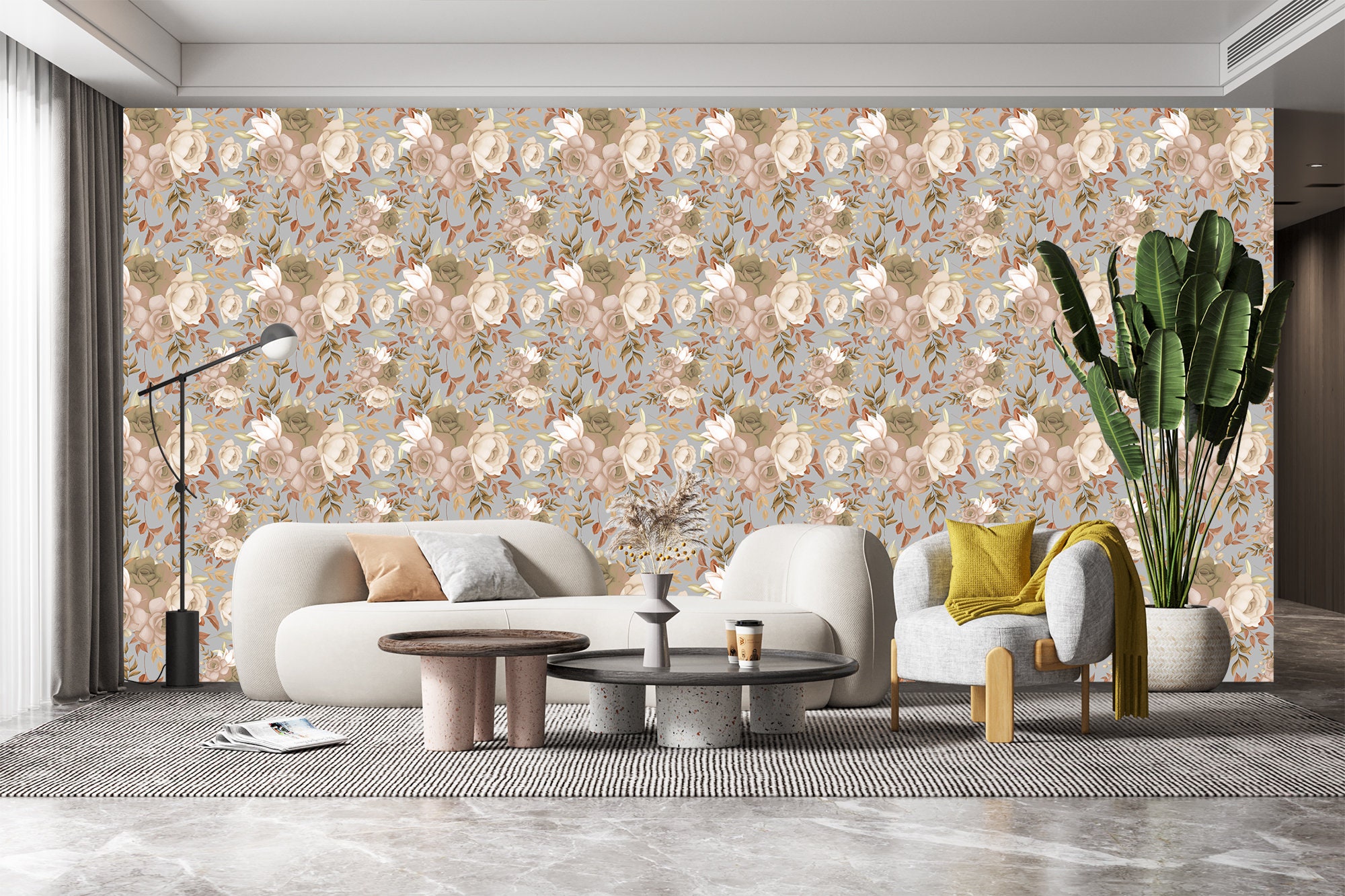 Elegant Vintage Floral Wallpaper High-quality Classic Flower Design for ...