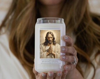 Jesus Prayer Candle – Spiritual Home Decor, 70-80 Hour Burn