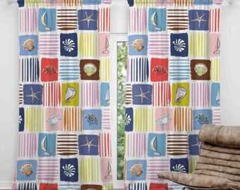 Maritime Curtains: Colorful Sea Life Panels for Coastal Decor