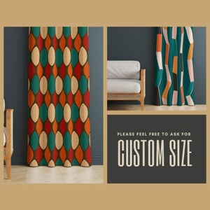 Modern Art Style Colorful Abstract Patterned Curtains for Living Room ...