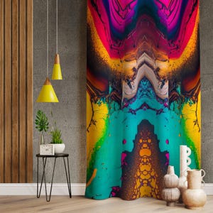 Vivid Color Curtains, Vibrant Decor For Home, Home Drapes, Colorful Curtains, Vibrant Curtain Panels, Colorful Decor For Home Drapes