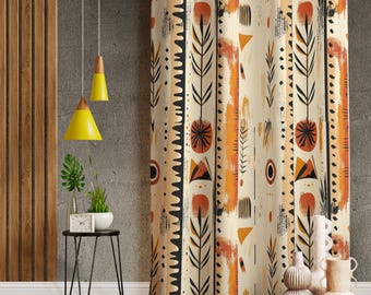 Tribal Decor Curtains, Southwestern Curtain For Home, Aztec Style Decorative Curtain, Ethnic Style Indian Living Room Curtain