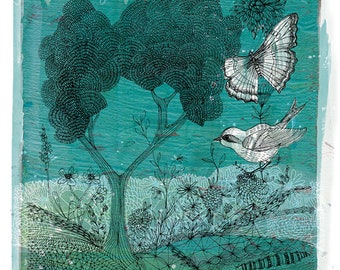 Wilderness - Digital Download Paula Mills Illustration Printable Wall Art decor