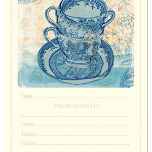 Cucina Tea/Tea party/Doccia/Invito di compleanno download stampabile immediato compilare l'invito