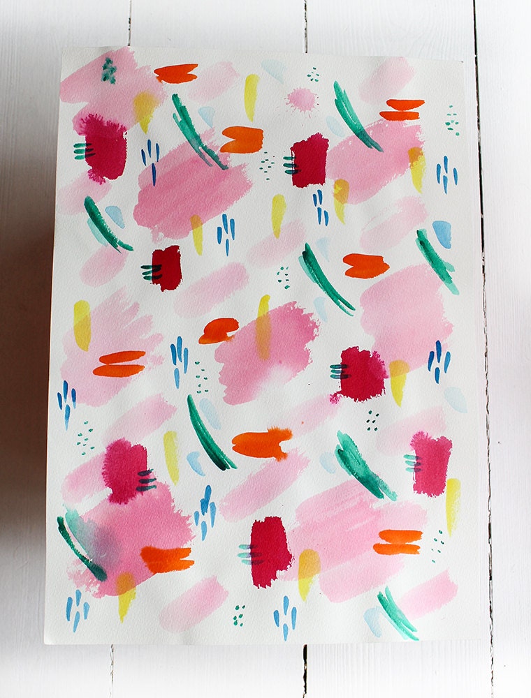 Original watercolor painting Watercolor Patterns 2 by Paula Etsy