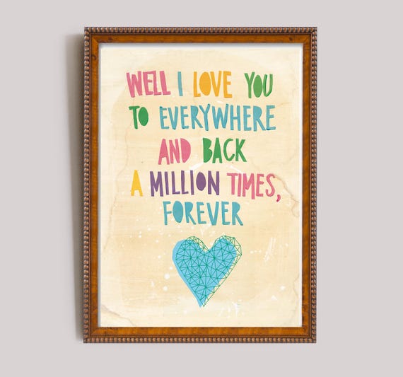 Instant Digital Download Everywhere and Back archival Wall art print KIDS DECOR