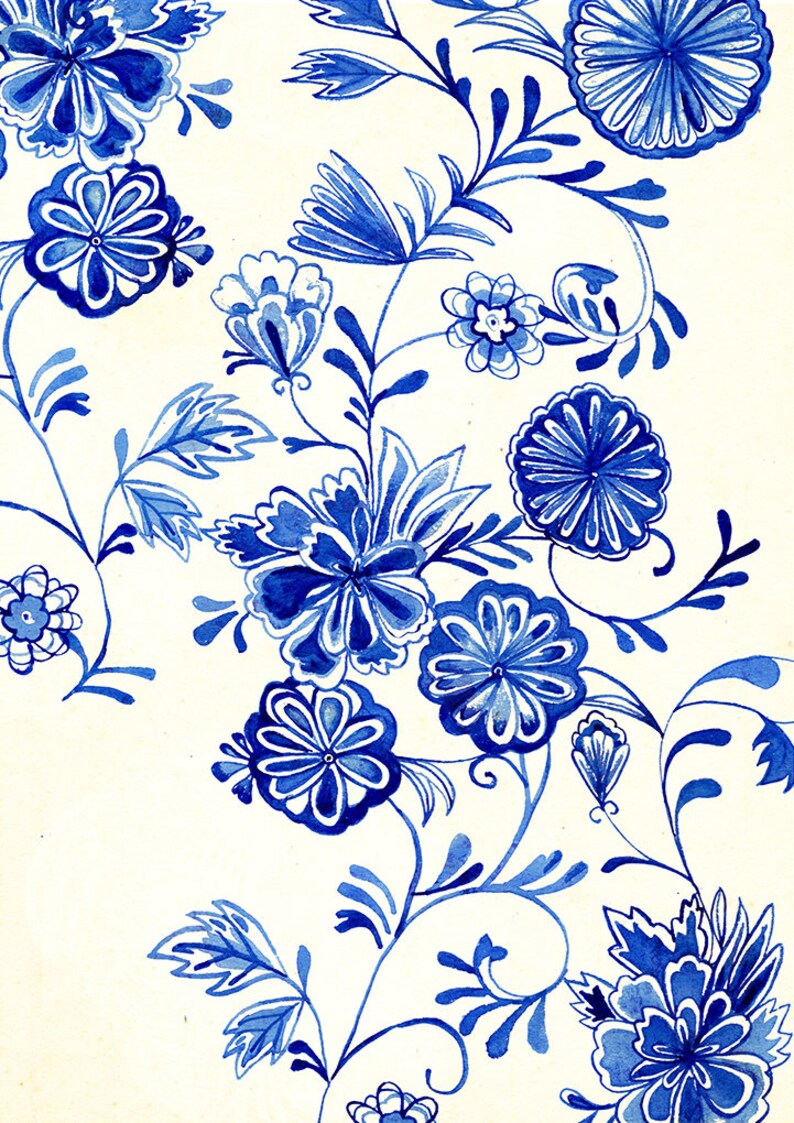 Floral Forms No.3 Wall Art Print botanical wall art print Etsy