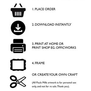 Printable Paper Dolls: Whimsical Girls Craft, Birdcage & Flowers (PDF Download) image 9