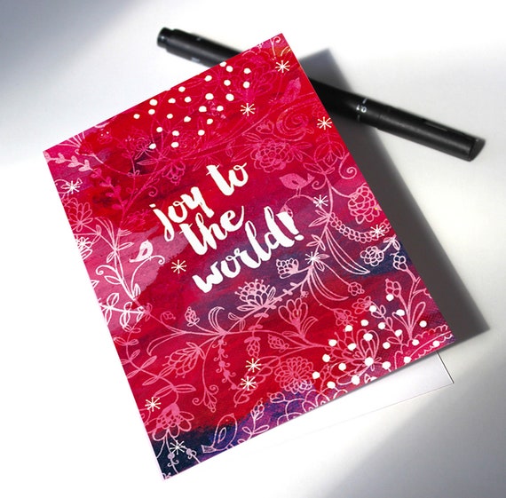 Instant Download Christmas Card Joy to the World printable digital download