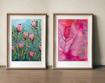 Set of 2 Protea Art Prints